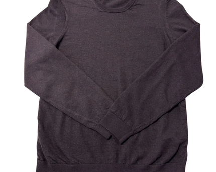 BOSS Purple Fine-Knit Crew Neck Sweater