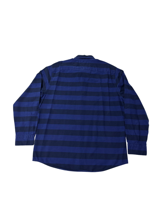 Tommy Hilfiger Blue Striped Long-Sleeve Button-Down Shirt