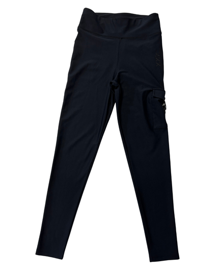 First Base Black Cargo Pocket Active Leggings