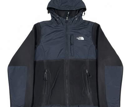 The North Face Black Polartec Hybrid Hooded Fleece Jacket