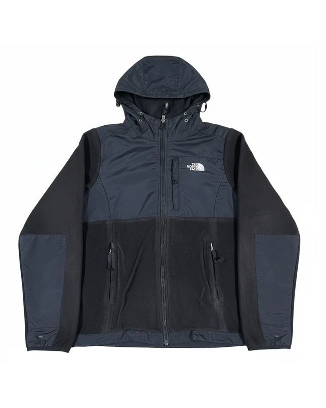 The North Face Black Polartec Hybrid Hooded Fleece Jacket