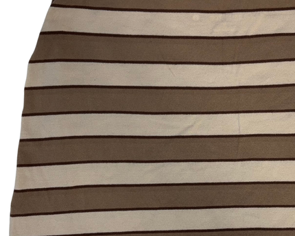 Hollister Brown and Beige Striped Ultra High-Rise Mini Skirt
