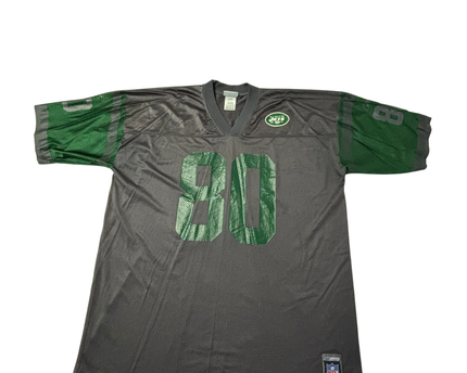 NFL Reebok Grey New York Jets #80 Mesh Jersey XXL