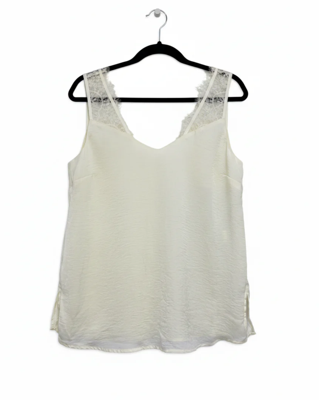 RESERVED Cream Lace Accent Camisole Top