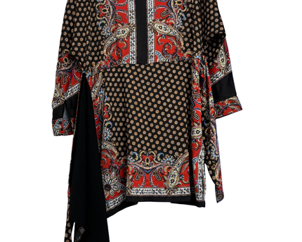 Zara Multicolor Paisley Print Wrap Mini Dress