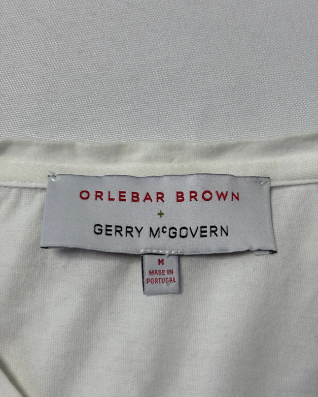 Orlebar Brown x Gerry McGovern White and Blue Printed T-Shirt