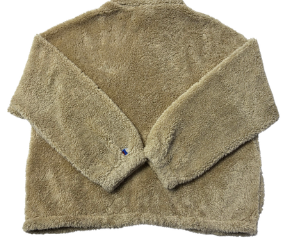 New Mission Beige Sherpa Fleece Zip-Up Jacket