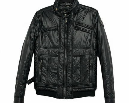 D&G Men's Black Quilted Bomber Jacket
