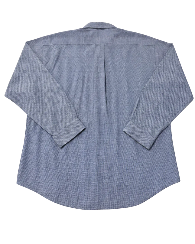 Tommy Hilfiger Blue Micro Gingham Long Sleeve Button-Down Shirt