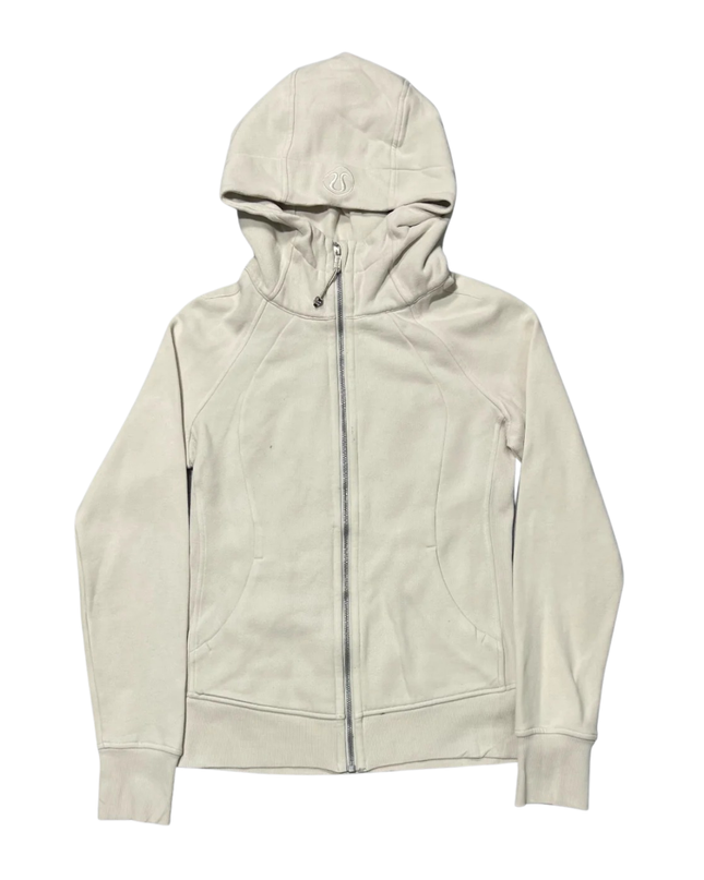Lululemon Cream Scuba Full-Zip Hoodie