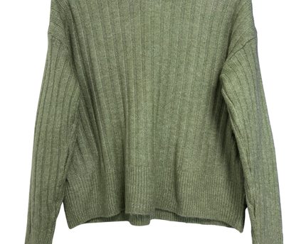 Lefties Green Ribbed Knit V-Neck Cardigan