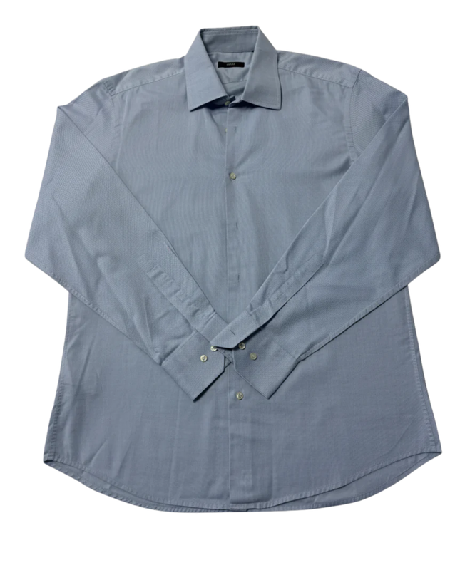 BOSS Light Blue Finest Italian Fabric Dress Shirt
