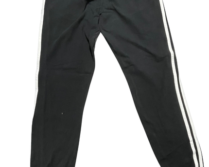 Adidas Black 3-Stripe Cuffed Joggers