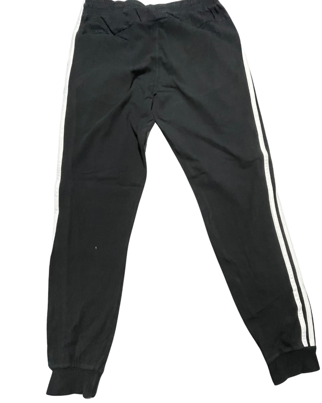 Adidas Black 3-Stripe Cuffed Joggers