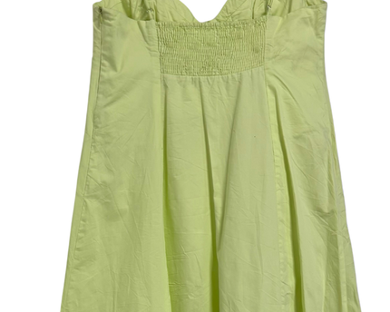 Zara Lime Green Midi Dress with Sweetheart Neckline
