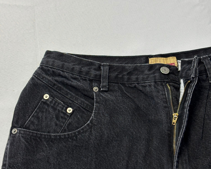 Forelli Denim Black High-Waisted Tapered Jeans