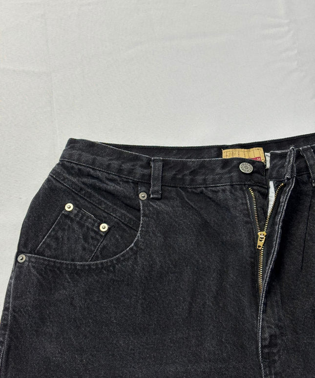 Forelli Denim Black High-Waisted Tapered Jeans