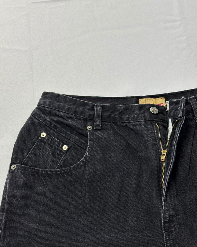 Forelli Denim Black High-Waisted Tapered Jeans