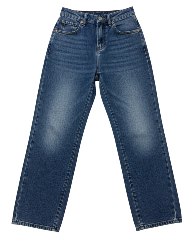 Zara Blue Straight Leg Denim Jeans