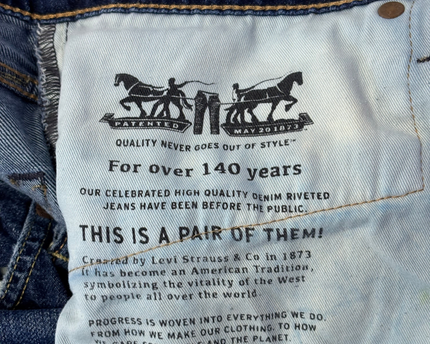 Levi's Classic Blue Straight Leg Jeans