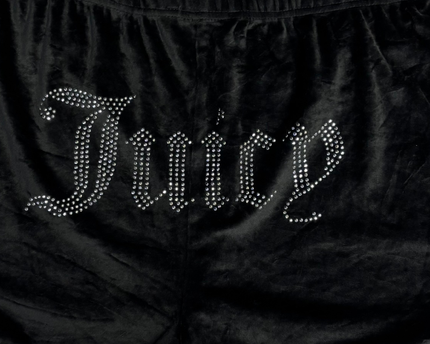 Juicy Couture Black Velour Sleepwear Lounge Shorts