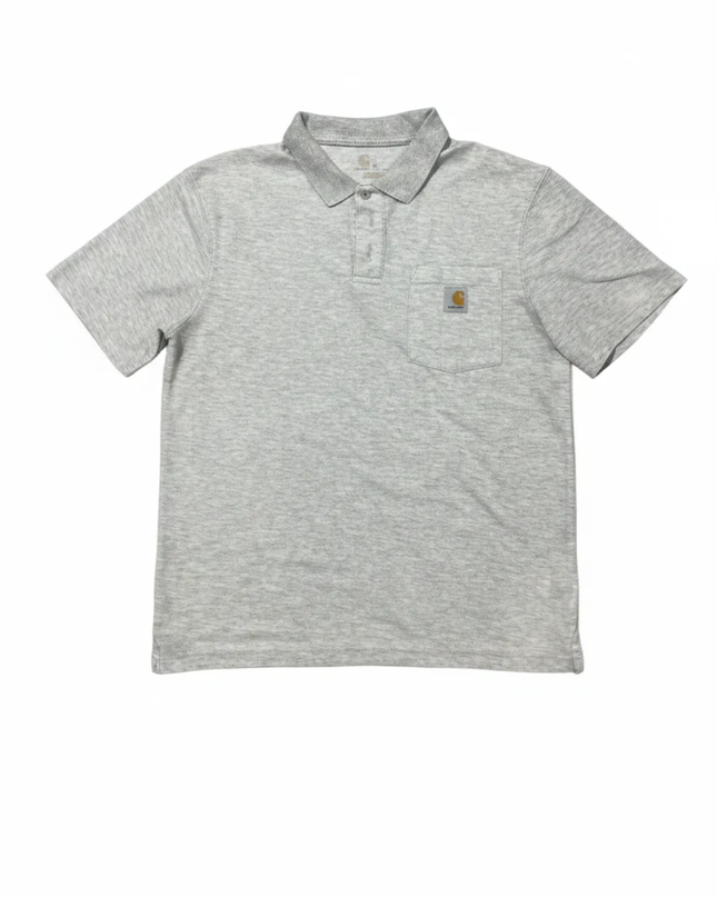Carhartt Heather Grey Short Sleeve Pocket Polo Shirt