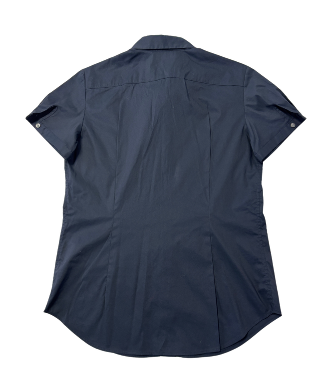 Uniqlo Navy Blue Short Sleeve Button-Down Shirt