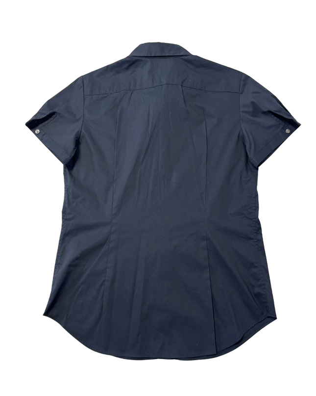 Uniqlo Navy Blue Short Sleeve Button-Down Shirt