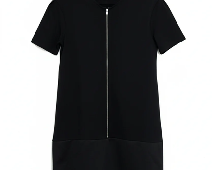 Zara Trafaluc Black Zip-Front Mini Dress