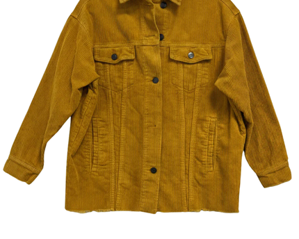 Zara Mustard Yellow Oversized Corduroy Jacket
