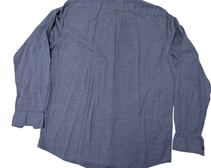 Boss Men's Blue Regular Fit Stretch Long Sleeve Shirt