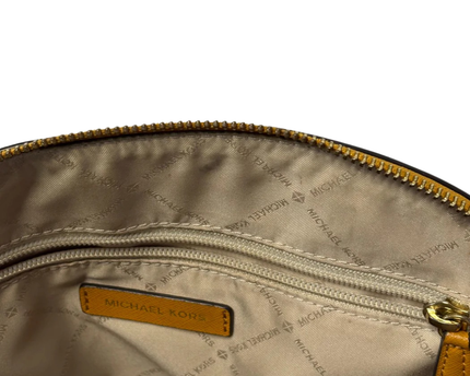 Michael Kors Yellow Saffiano Leather Dome Satchel Bag