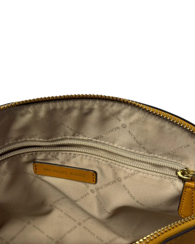 Michael Kors Yellow Saffiano Leather Dome Satchel Bag