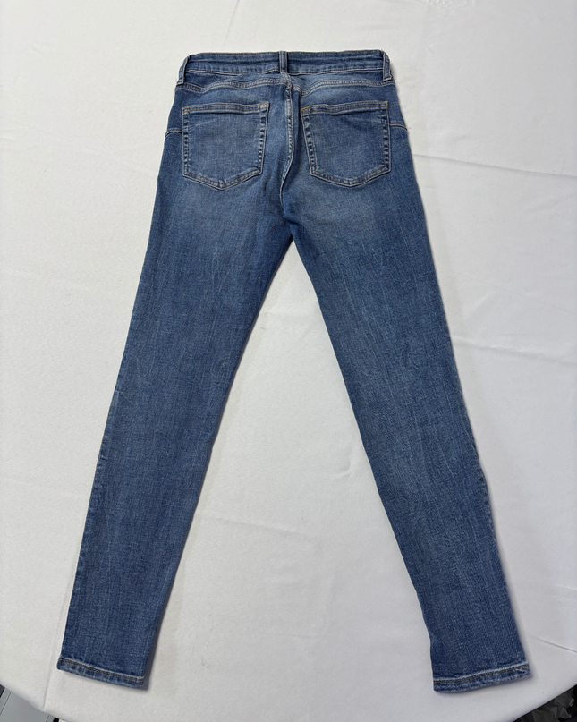 Zara Blue Mid-Rise Skinny Jeans