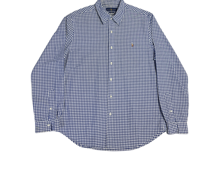 Ralph Lauren Blue Gingham Polo Player Slim Shirt