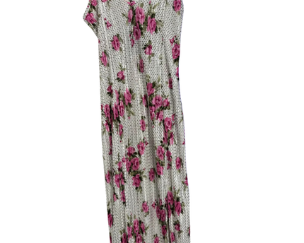 PrettyLittleThing White/Pink Floral Pleated Midi Dress W/Tags