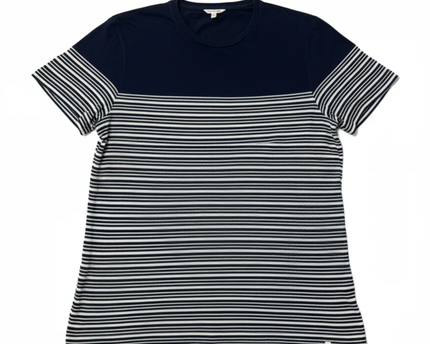 Orlebar Brown Navy Blue Striped Sammy Breton T-Shirt