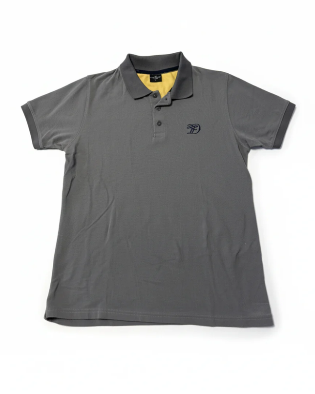 Tom Tailor Grey Cotton Piqué Polo Shirt