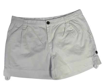 Miss Selfridge White Pleated Front Cuffed Shorts