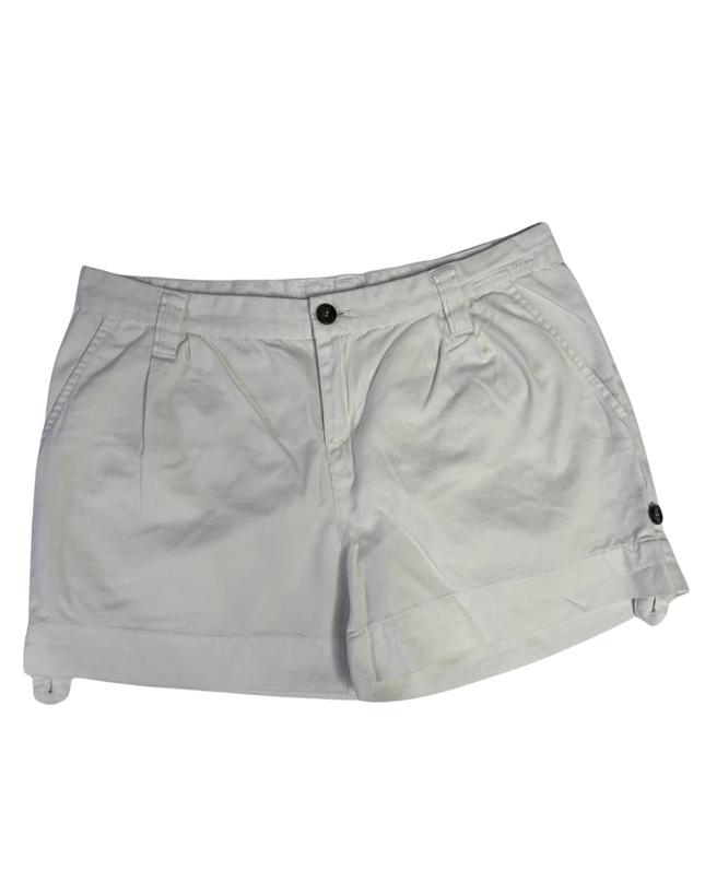Miss Selfridge White Pleated Front Cuffed Shorts