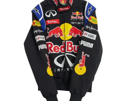 Reworked Black Red Bull Racing Formula 1 Embroidered Jacket