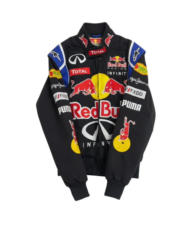 Reworked Black Red Bull Racing Formula 1 Embroidered Jacket