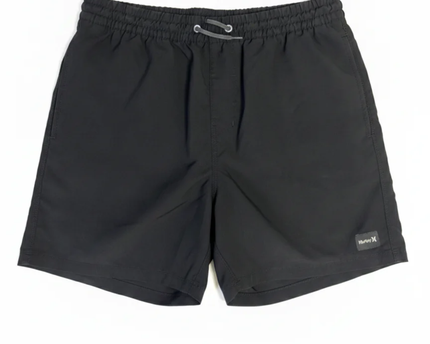 Hurley Men's Black Drawstring Athletic Board Shorts