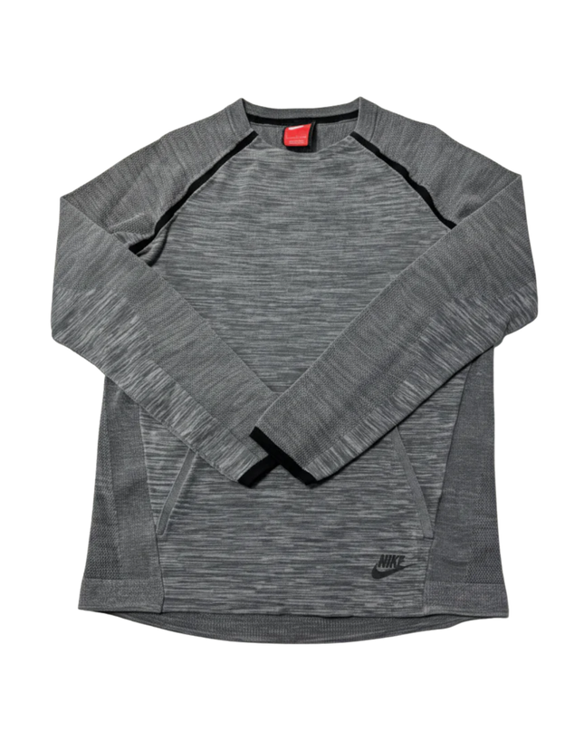 Nike Grey Tech Knit Crewneck Sweater