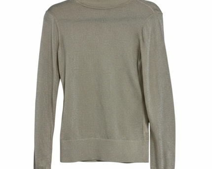 H&M Gold Shimmer Metallic Turtleneck Sweater