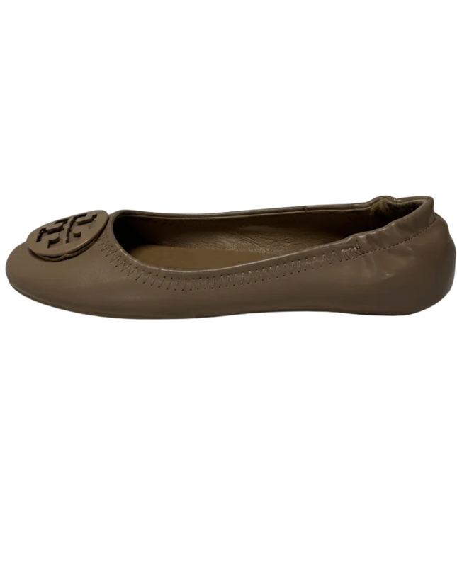 Tory Burch Tan Leather Ballet Flats W/Box