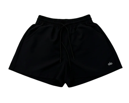 Alo Yoga Black Drawstring Activewear Sports Shorts