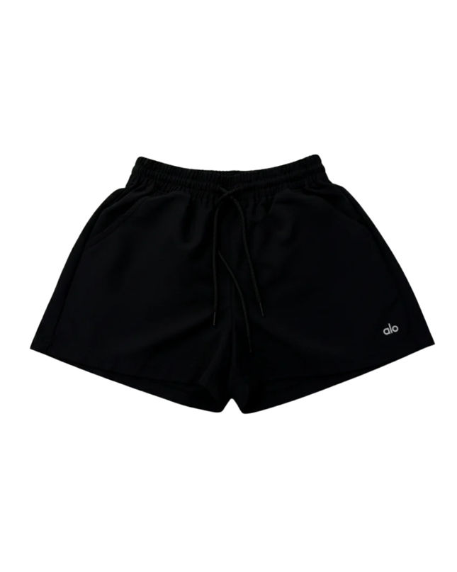 Alo Yoga Black Drawstring Activewear Sports Shorts