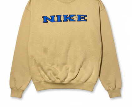 Nike Beige Vintage Spellout Graphic Sweatshirt