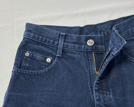 New Time Dark Blue High-Waisted Straight Leg Denim Jeans
